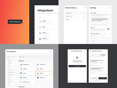 Alloy Embedded v3 builder cards configuration grid installer integration interaction design interface interface design list modal panel product design release settings ui ux web