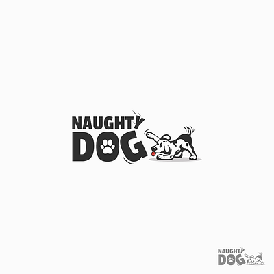 Naughty Dog abstract bold branding custom design dog flat graphic design illustrator logo logo design logo maker minimal modern naughty pictorial professional unique vector wordmark