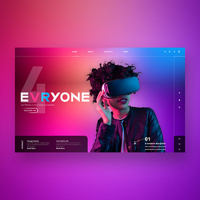 4 Evryone Web Ui Design Concept design graphic design nft photography ui ui design ux ux design virtual reality vr web design