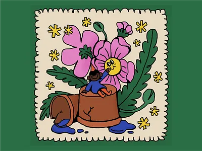 DTIYS - Sarah McDonald cute design draw this in your style drawing challenge dtiys flat flower flowers graphic design illustration illustrator plant potted plant vector