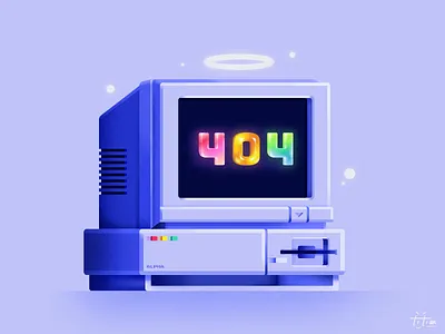 Retro Pc 404 emoji face 404 computer graphic design illustration illustrator photoshop retro vector vintage