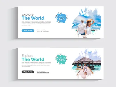 Travel facebook cover template design party club