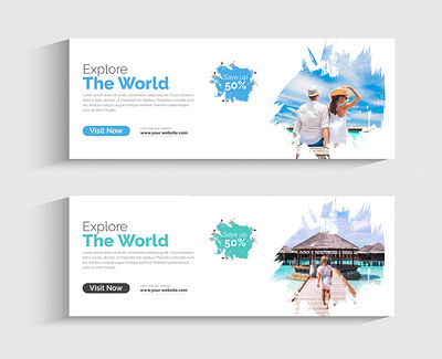 Travel facebook cover template design party club