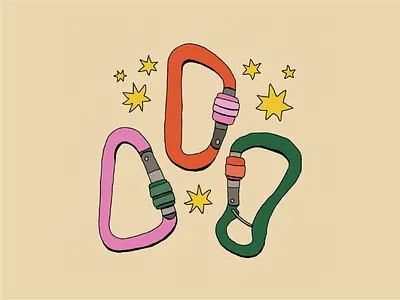 Peachtober Day 9 - Boulder boulder bouldering carabiner climbing daily art design drawing challenge drawing prompt flat graphic design illustration illustrator inktober peachtober peachtober day 9 rock climbing vectober vector