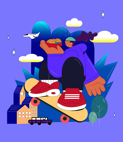 SKATE.ai adobe color delivery deliveryapp design food fooddelivery graphic design illustration illustrator skate