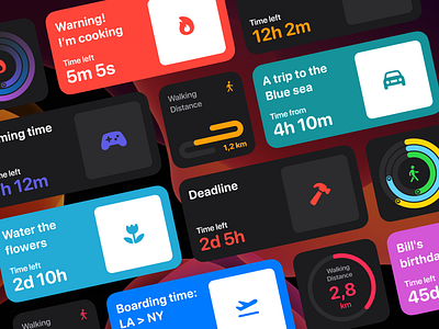 iOS Widgets Investigation countdown health ios iphone steps time widgets
