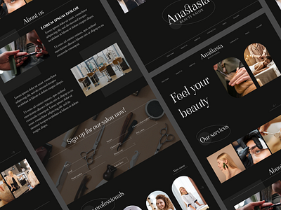 Anastasia beauty salon beauty beauty salon website beauty web branding design figma salon site ui ux web webdesign website