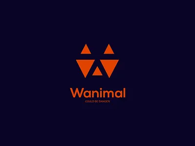Wanimal animal branding cool dangerous logo negative simple space wild