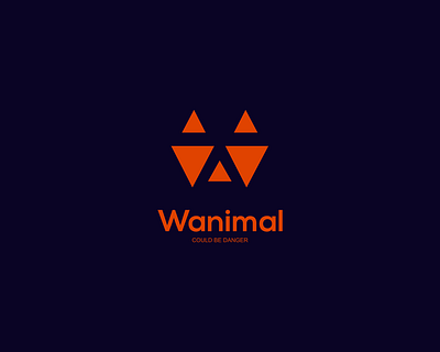 Wanimal animal branding cool dangerous logo negative simple space wild