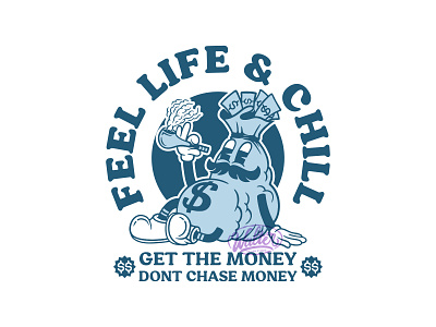 Bag Money - Retro Mascot Illustration dollar logo mascot illustration money retro mascot