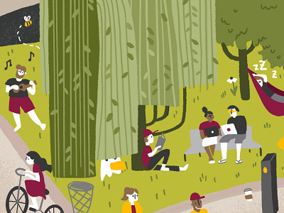 Eastern University Seek-and-Find Illustration campus college campus design doodle eastern eastern university editorial editorial illustration education i spy illustration illustrator philadelphia philly search and find seek and find student students wheres waldo