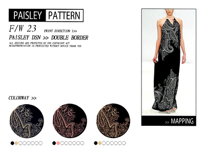 paisley damask pattern design