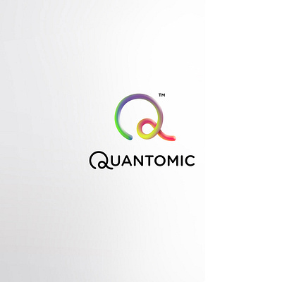 Quantomic branding design graphic design illustration logo rhyton typography