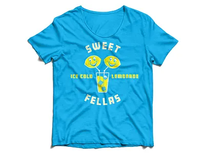 Sweet Fellas T-Shirt WIP character display illustration lemon lemonade mascot t shirt typography