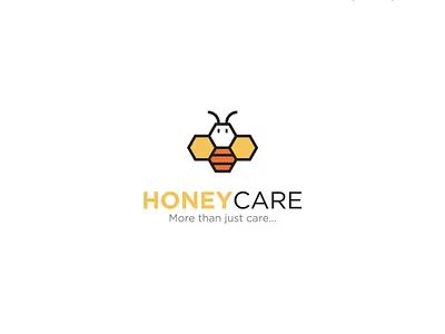 Honeybee logo design - Skincare brand logo design bee logo branding design fun logo graphic design honey braning honey logo honeybee honeybee logo illustration logo logo design mega malik playful logo skin care branding skincare brand logo vector