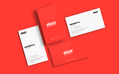 Red Business Card Design branding business card card design flat illustration logo