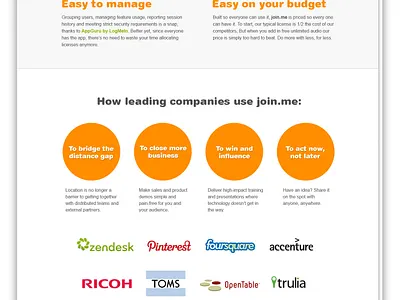 join.me website branding design website