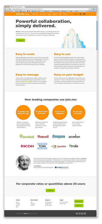 join.me website branding design website