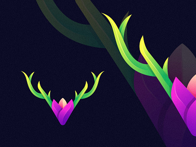 Deer amazing logo deer horn