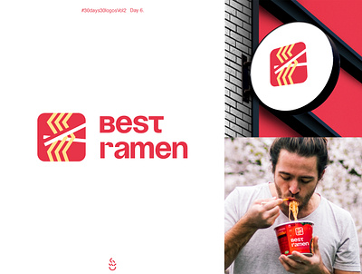 #30Days30LogosVol2. Day 6 - "Best Ramen" Logo branding design flat graphic design illustration logo logo design logo designer logoawesome logochallenge logodesign logodesigner logoidea logoinspiration logomaker logotype vector