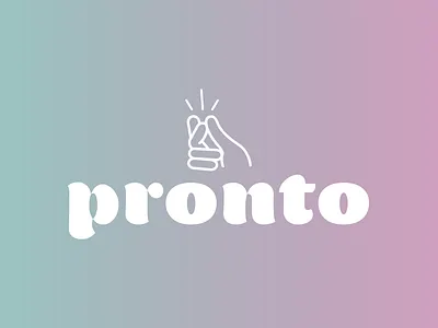Pronto brand identity branding content creation design gradient graphic design hand icon icon design identity logo vector