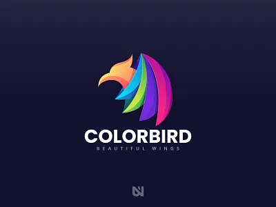 Colorbird amazing logo bird wings