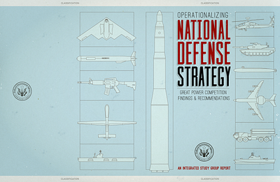 National Defense Strategy Cover cover cover design digital illustration digital layout graphic design layout line drawings low color magazine cover weapons systems