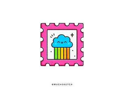Rainbow rain 🌈 + 🌧 affinity designer character design character drawing cloud colorful cute happy icon illustration illustrator lgbt love is love muchminis pride procreate rain rainbow smile stickers vector