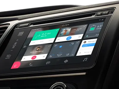 Auto Interface Concept icons mobile ui