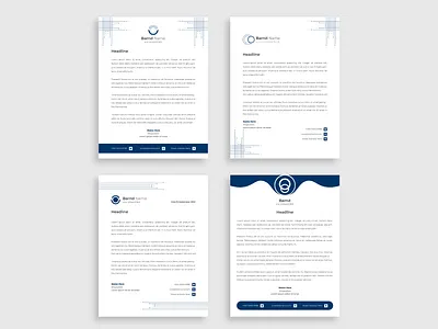 Simple Letterhead Design print ready