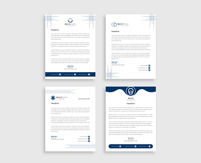 Simple Letterhead Design print ready