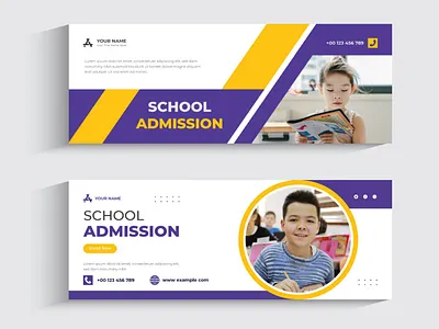 School Admission Facebook Cover Template social media post