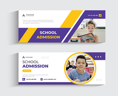 School Admission Facebook Cover Template social media post