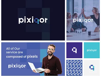 Pixiqor logo design branding graphic design lettermark logo mark logoinspiration logotype monogram logo motion graphics pixel pixel logo pixiqor logo presentation q web wordmark logo