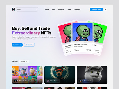 NFT Marketplace Website crypto crypto art crypto wallet cryptocurrency design finance marketplace metamask metaverse nft nft marketplace opensea ui ux wallet web web 3 web 3.0 web design website