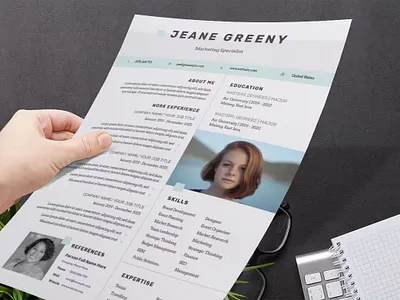 FREE Professional Marketing Resume / CV career clean corporate cover letter cv cv design cv template design graphic design illustration marketing marketing resume minimal motion graphics professional marketing resume resume design resume template ui word