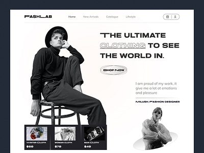 Fashlab-Fashion Landing Page animation branding clothing clothing brand clothing company clothing e commerce design fashion fashion landing page fashion website online store shakilworlds ui ux website design