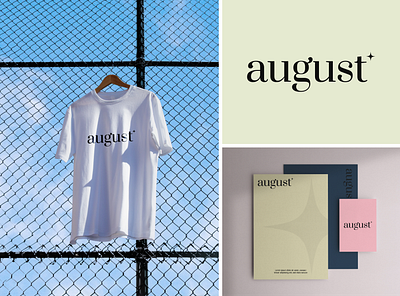 August - modern logo and identity brand identity brand identity design branding branding design branding logo designlogo fashion brand graphic design graphic designer layout logo logomark logos modern logo ui unque logo wordmark