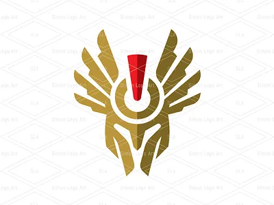 Spartan Power Button Tech Logo for Sale armor champion gladiator greek guard helmet leader multimedia networking protection rome security soldier spartan success technology trojan victory warrior wings