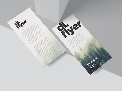 FREE Single Page DL Flyer Mockups advertising booklet brochure mockup catalog clean design flyer flyer mockups fold brochure folding graphic design illustration indesign magazine mockups print printable template trifold trifold brochure