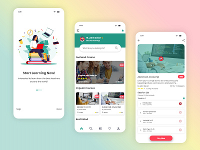 Mobile Design for LMS app design lms mobile design ui ux