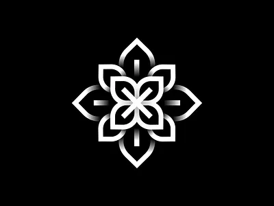 Flower branding design flat icon logo