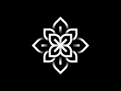 Flower branding design flat icon logo