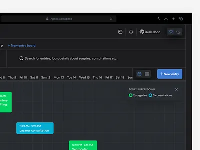 Apollo aesthetics appointment calendar clean dashboard design doctor doctors appointment health health app health tech hospital minimal patients schedule task task management ui uiux ux