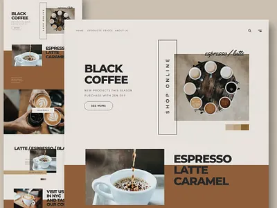 FREE Coffee Shop & Restaurant - Website app branding coffee coffee shop design illustration insurance landing page motion graphics portfolio template shop store ui ui design uikit ux ux design web development website
