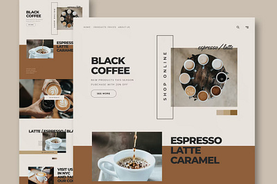 FREE Coffee Shop & Restaurant - Website app branding coffee coffee shop design illustration insurance landing page motion graphics portfolio template shop store ui ui design uikit ux ux design web development website