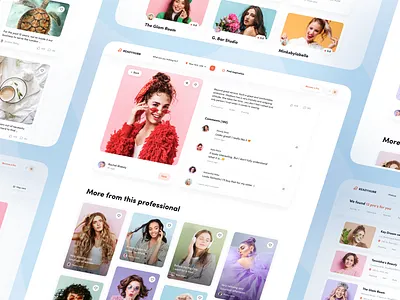 Readyhubb. The website to book beauty services online beauty booking clean design interaction playfull design services ui ux website