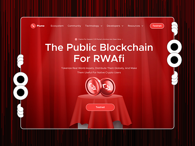 Plume - Web3 Finance Blockchain Platform Landing Page blockchain crypto cryptocurrency defi digital agency erp exchange finance landing page music app ui saas landing page service landing page ui ui design ux web web design web3 website