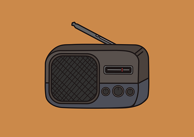 Vintage radio affinity designer design graphic design orange radio vector vector art vintage