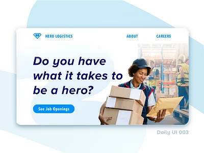 Daily UI 003 - Landing Page adobeillustrator daily ui dailyui delivery graphic design landing landingpage logistics ui web web design web page webdesign